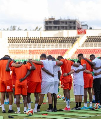 Harambee Stars to play Senegal in a friendly Harambee Stars in a huddle before a past match. The team to face Comoros and Madagascar in friendly games has been named.