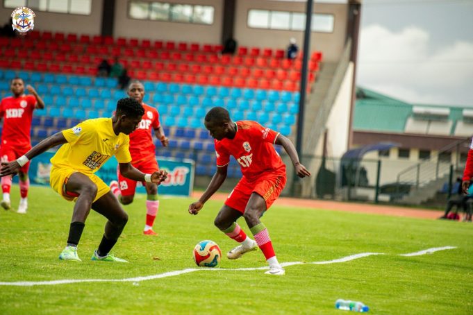 Ulinzi Part of the action between Ulinzi Stars and Bidco United at Ulinzi Complex