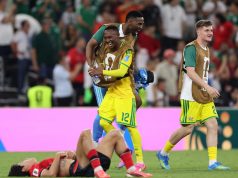 Mosimane Names Preliminary Squad for Kenya Double Header South Africa players celebrate beating South Korea to reach round 32 of 2026 FIFA World Cup. The nation delivered a financial windfall of more than KSh1.8 billion to the South African Football Association (SAFA) for that heroic outing.