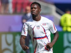 UEFA blasts FIFA over Balogun suspension reversal United States of America forward Folarin Balogun (20) warms up before a Round of 32 match of the 2026 FIFA World Cup against Bosnia and Herzegovina at San Francisco Bay Area Stadium.